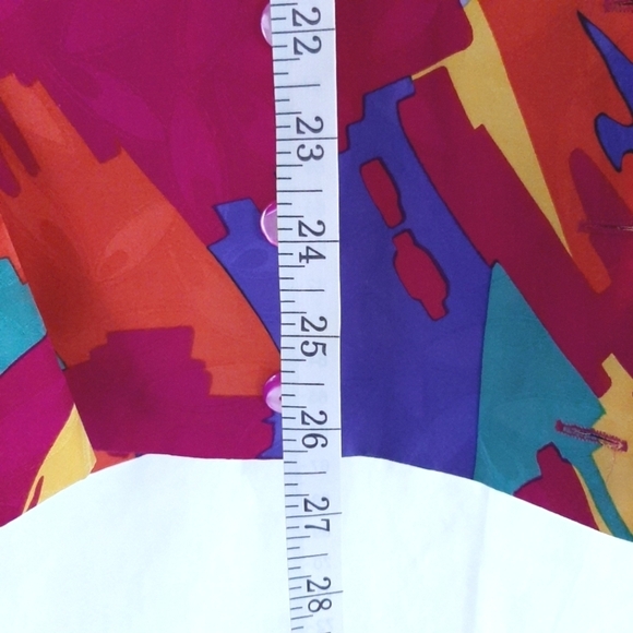 Pat Argenti multicolor silk vintage double breasted button blazer size 10 EUC - Picture 4 of 10